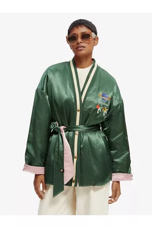 Scotch&Soda Růžovo-zelené dámské oboustranné kimono