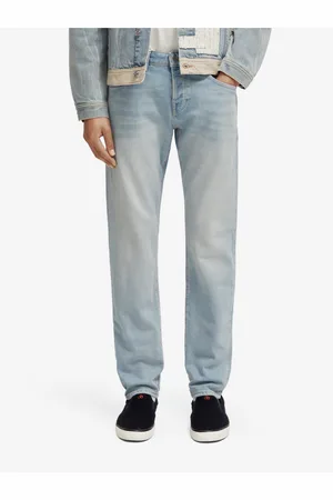 Scotch&Soda Světle modré pánské straight fit džíny