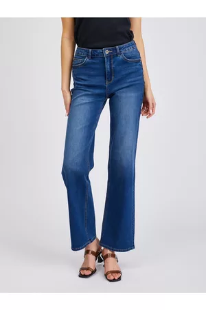 ORSAY Ženy Bootcut - Tmavě modré dámské bootcut džíny