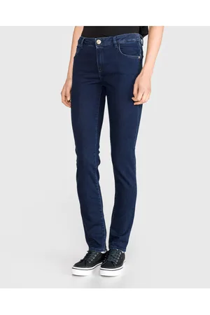 Trussardi Modré dámské straight fit džíny