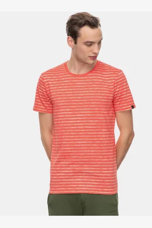 Ragwear Červené pánské pruhované tričko Steef