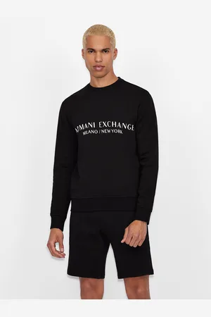 Armani Exchange Černá pánská mikina s nápisem