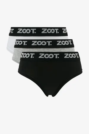 ZOOT.lab Sada tří dámských kalhotek v bílé, šedé a černé barvě