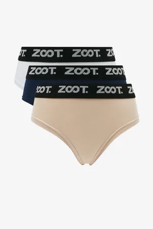 ZOOT.lab Sada tří dámských kalhotek v bílé, modré a béžové barvě