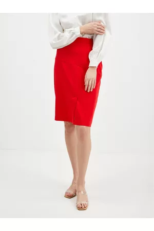 ORSAY Červená dámská pouzdrová sukně