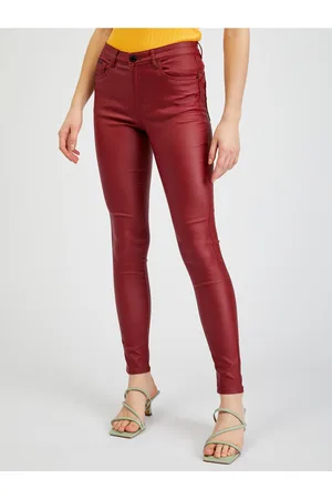 ORSAY Vínové dámské skinny fit kalhoty