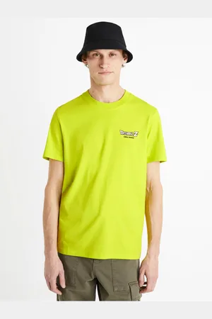 Celio Neonově žluté pánské tričko Dragon Ball Z