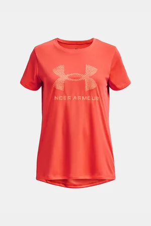 Under Armour Oranžové sportovní tričko UA Tech Print BL SSC