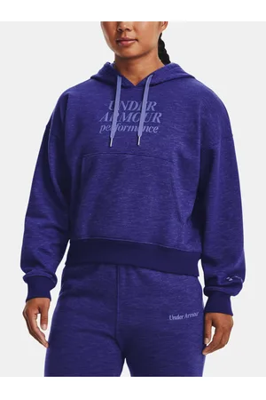 Under Armour Mikina Essential Script Hoodie-BLU