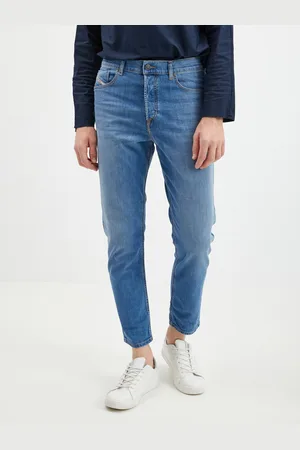 Diesel Modré pánské zkrácené slim fit džíny