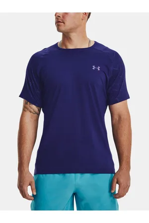 Under Armour Tmavě modré sportovní tričko UA Rush Emboss SS