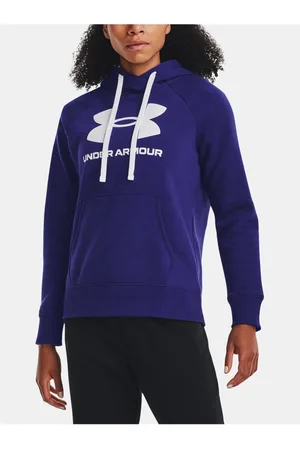 Under Armour Mikina Rival Fleece Logo Hoodie-BLU