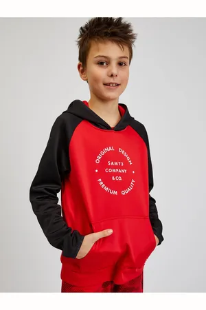 sam 73 Černo- unisex dětská mikina s kapucí SAM73 Draco