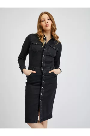 ORSAY Černé dámské džínové šaty