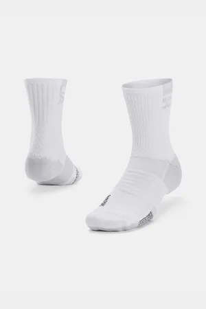 Under Armour Bílé sportovní ponožky UA AD Playmaker 1pk Mid