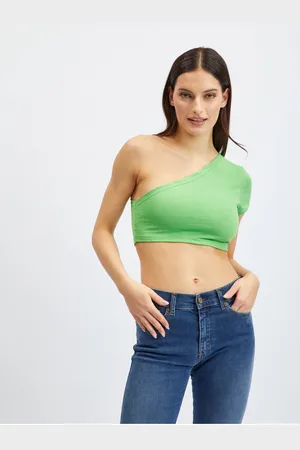 Noisy May Světle zelený dámský crop top Nini