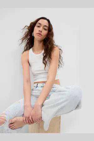 GAP Bílý dámský crop top
