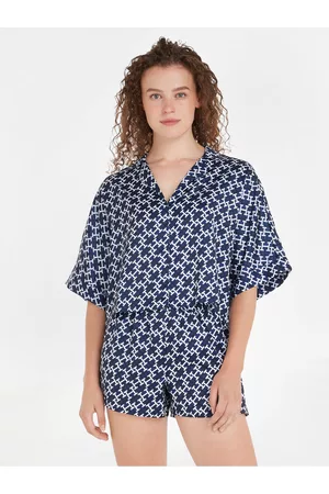 Tommy Hilfiger Tmavě modré dámské vzorované pyžamo