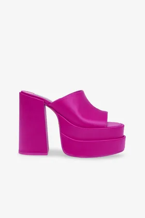 Steve Madden Tmavě fialové dámské sandály na podpatku