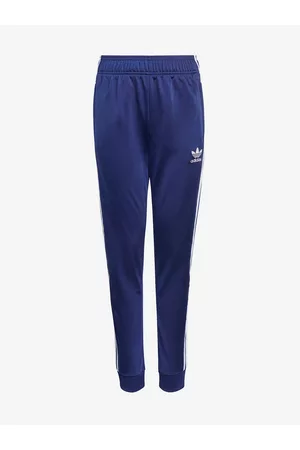 adidas Dívky Tepláky - Tmavě modré holčičí tepláky SST Track Pants