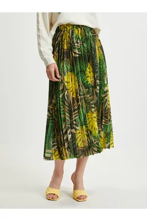 Guess Ženy S potiskem - Dámská vzorovaná plisovaná midi sukně Abel