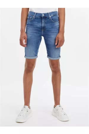 Calvin Klein Muži Šortky - Modré pánské džínové kraťasy