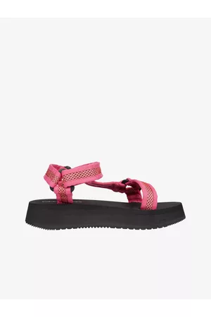 Calvin Klein Ženy S otevřenou špičkou - Růžové dámské sandály na platformě