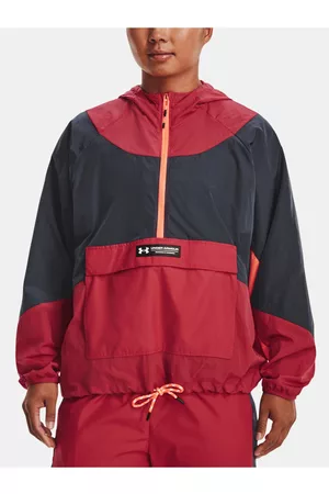 Under Armour Ženy Parky - Bunda Rush Woven Anorak-RED