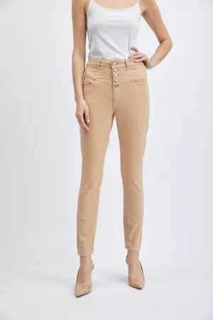ORSAY Ženy Skinny - Béžové dámské skinny fit džíny