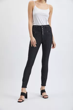 ORSAY Ženy Skinny - Černé dámské skinny fit džíny