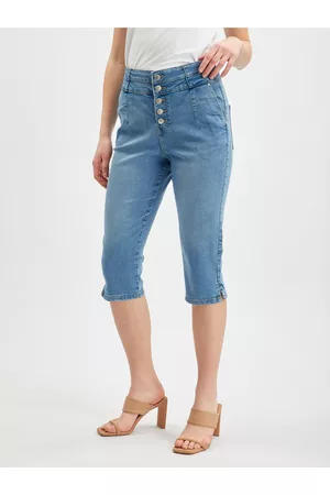 ORSAY Ženy Slim - Modré dámské zkrácené slim fit džíny