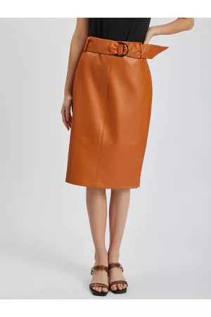 ORSAY Ženy Pouzdrové - Dámská pouzdrová koženková sukně