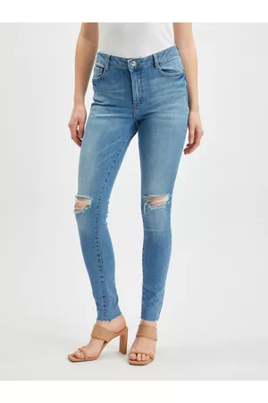 ORSAY Ženy Skinny - Světle modré dámské skinny fit džíny