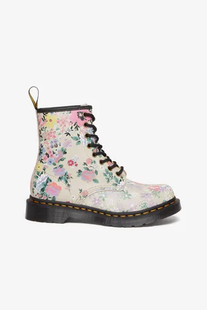 Dr. Martens Béžové dámské květované kotníkové boty