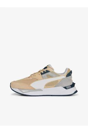 PUMA Muži Sportovní boty - Bílo-béžové pánské tenisky Mirage Sport Remix Granola- White