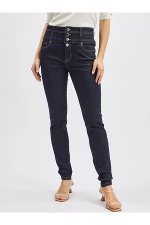 ORSAY Ženy Skinny - Tmavě modré dámské skinny fit džíny