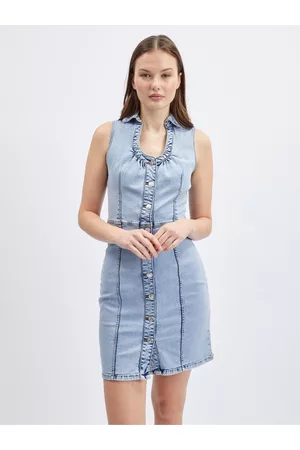 ORSAY Ženy Džínové šaty - Světle modré dámské džínové šaty