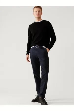 Marks & Spencer Tmavě modré pánské chino kalhoty