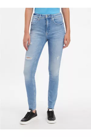 Calvin Klein Ženy Skinny - Světle modré dámské skinny fit džíny