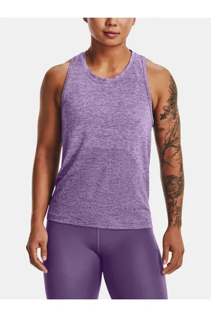 Under Armour Fialové dámské sportovní tílko UA Seamless Stride Singlet