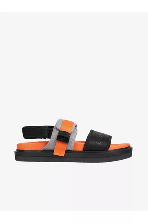 Calvin Klein Muži Sandály - Oranžovo-černé pánské sandále