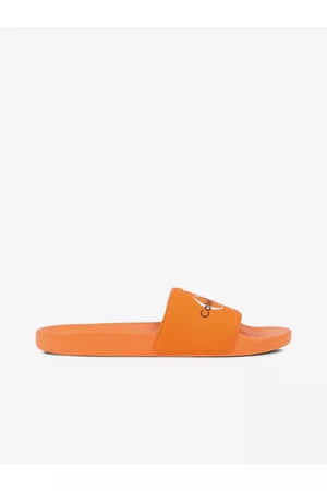 Calvin Klein Muži Pantofle - Oranžové pánské pantofle