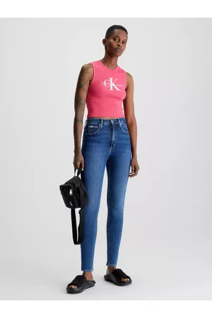 Calvin Klein Ženy Skinny - Tmavě modré dámské skinny fit džíny