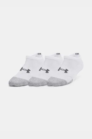 Under Armour Sada tří párů klučičích ponožek v bílé barvě UA Heatgear 3pk No Show Yth