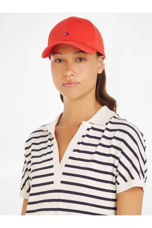 Tommy Hilfiger Ženy Kšiltovky - Červená dámská kšiltovka Essential Flag Cap