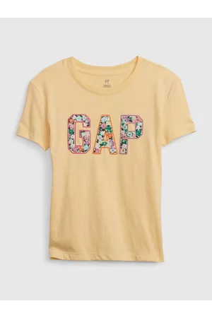GAP Dívky S krátkým rukávem - Žluté holčičí tričko s logem