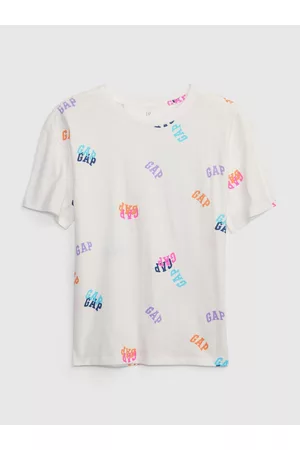 GAP Dívky Trička - Bílé holčičí bavlněné tričko