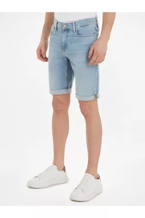 Calvin Klein Muži Šortky - Světle modré pánské džínové kraťasy