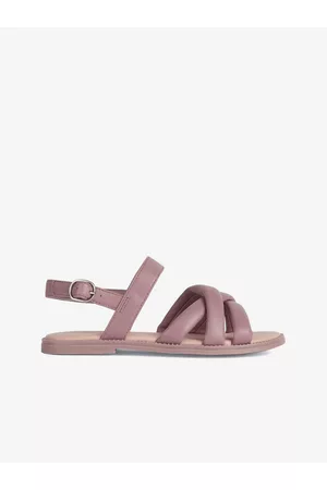 Geox Dívky Sandály - Růžové holčičí kožené sandály