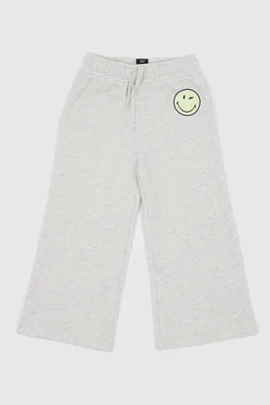 GAP Světle šedé holčičí tepláky & Smiley®